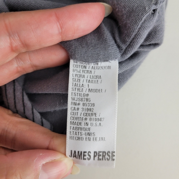 Standard James Perse Knit Striped Ruched Side Midi Bodycon Tank Dress - Picture 12 of 12